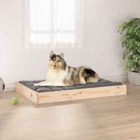 Dog Bed Natural Wood Solid Pine Wood 36.0 x 25.2 x 3.5 in Durable