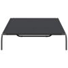 Elevated Dog Bed Black Oxford fabric and powder-coated steel