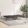 Elevated Dog Bed Black Textilene and powder-coated steel