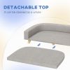 Dog Sofa Couch Bed with Washable Cushion for Large Dogs, Cats, Gray