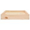 Dog Bed Natural Pinewood Untreated Solid Pine Medium Sturdy