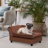 Pet Sofa Bed Couch with Storage, Pet Sofa for Cats and Small Dogs, Brown