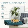 Dog Couch for Large Dogs, Dog Couch bed Large w/ Washable Cover, Wooden Legs, Soft Pet Couch for Comfort Sleep, Teal