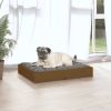 Dog Bed Honey brown Solid pine wood Small Durable Dog Bed