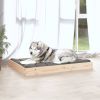 Dog Bed Natural Wood Solid Pine Wood 40.0 x 29.1 x 3.5 in
