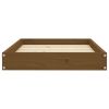 Dog Bed Honey Brown Solid Pine Wood 28.1 x 21.3 x 3.5 in Dog Bed