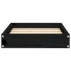 Dog Bed Black Solid pine wood 20.3 x 17.3 x 3.5 in Durable
