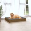 Dog Bed Honey Brown Solid Pine Wood 28.1 x 21.3 x 3.5 in Dog Bed