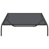 Elevated Dog Bed Black Textilene and powder-coated steel