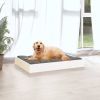 Dog Bed White Solid pine wood 28.1 x 21.3 in Simple Dog Bed