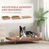 Dog Sofa Bed w/ Adjustable Armrest & Backrest for Small, Medium & Large Dogs, Pink
