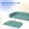Large Dog Sofa Bed with Washable Cushion, Green, Comfortable Pet Couch for Dogs & Cats