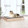 Dog Bed Natural Wood Solid Pine Wood 36.0 x 25.2 x 3.5 in Durable