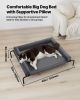 VEVOR Elevated Dog Bed for Large Dog Portable Raised Dog Cot with Pillow XL Gray