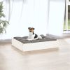 Dog Bed White Solid Pine Wood Small Dog Bed Rectangular