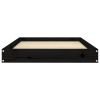 Dog Bed Black Solid Pine Wood Medium Durable Dog Bed