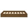 Dog Bed Honey Brown Solid Pine Wood 28.1 x 21.3 x 3.5 in Dog Bed