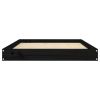 Dog Bed Black Solid pine wood 40.0 x 29.1 x 3.5 in Durable