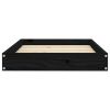 Dog Bed Black Solid pine wood 28.1 x 21.3 x 3.5 in Durable