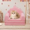 Shell-Shaped Convertible Dog Bed Sofa (22.8"x18.8"x15.7"): 2-in-1 Pet Bed & Couch With Machine-Washable Cover