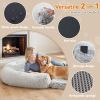 Human Dog Bed, 71"x43"x12" Dog Beds for Large Dogs, Foldable Plush Washable Dog Bed for People Doze Off