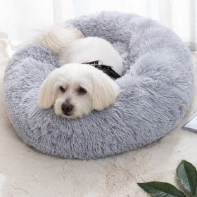 Pet Bed For Dog & Cat; Plush Cat Bed Warm Dog Bed For Indoor Dogs; Plush Dog Bed; Winter Cat Mat (Color: Pink, size: 40cm/15.7in)